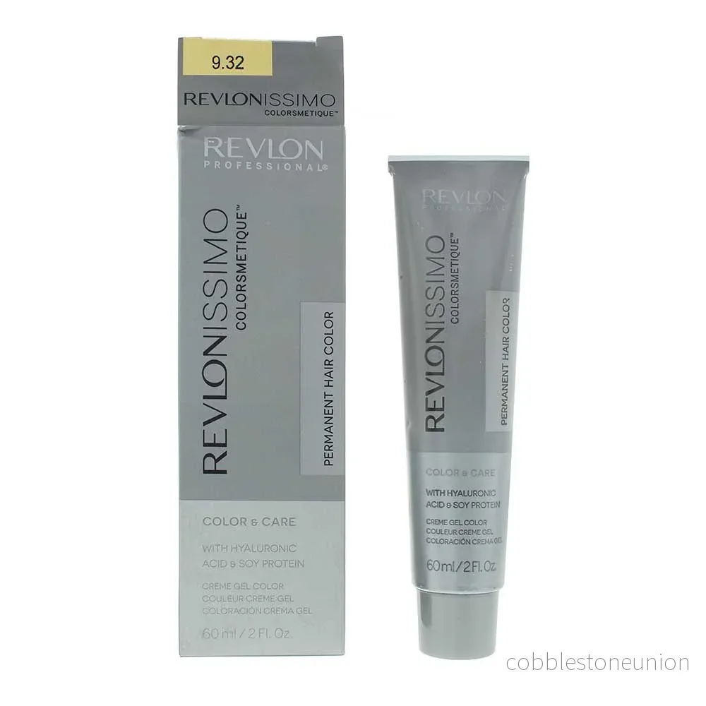 Revlon, Revlonissimo Colorsmetique, Permanent hårfärg, 9.32 Mycket Ljus Gyllene Pärlblond, 60 ml Revlon, Revlonissimo Colorsmetique, Permanent hårfärg, 9.32 Mycket Ljus Gyllene Pärlblond, 60 ml