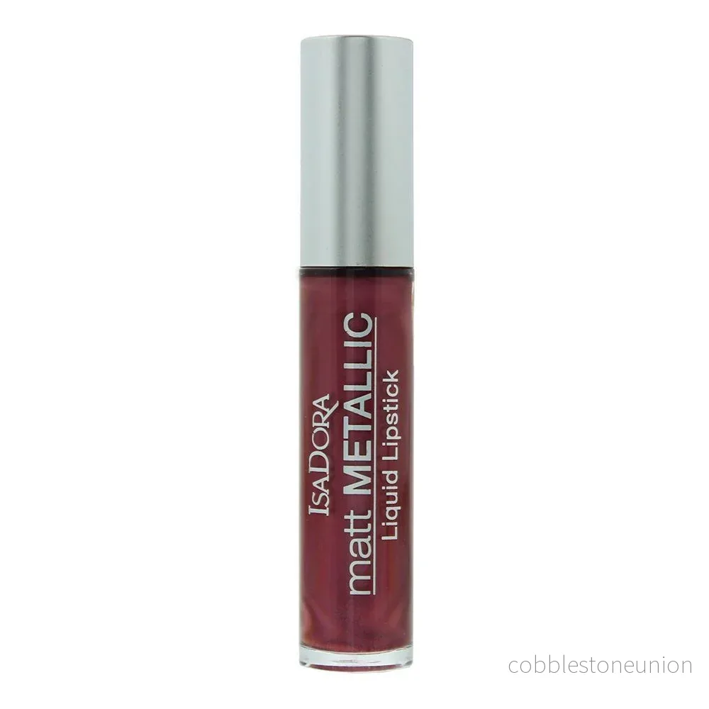 IsaDora, Matt Metallic, Liquid Lipstick, 83, Burgundy Bite, 7 ml