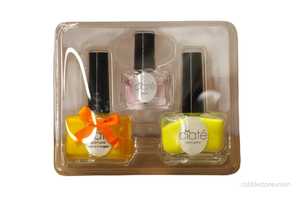 Set Ciate London: Paint Pot, Topplack, Svart Ljus, 5 ml + Paint Pot, Nagellack, Neonglitter, 10 g + Paint Pot, Nagellack, Neonorange, 13,5 ml - Bild 3
