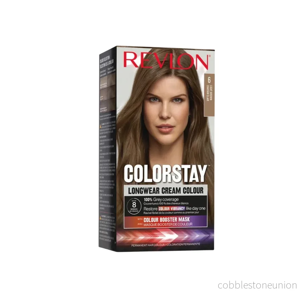 Revlon, Color Stay, Permanent Hair Color, 6 Ljusbrun, 165 ml