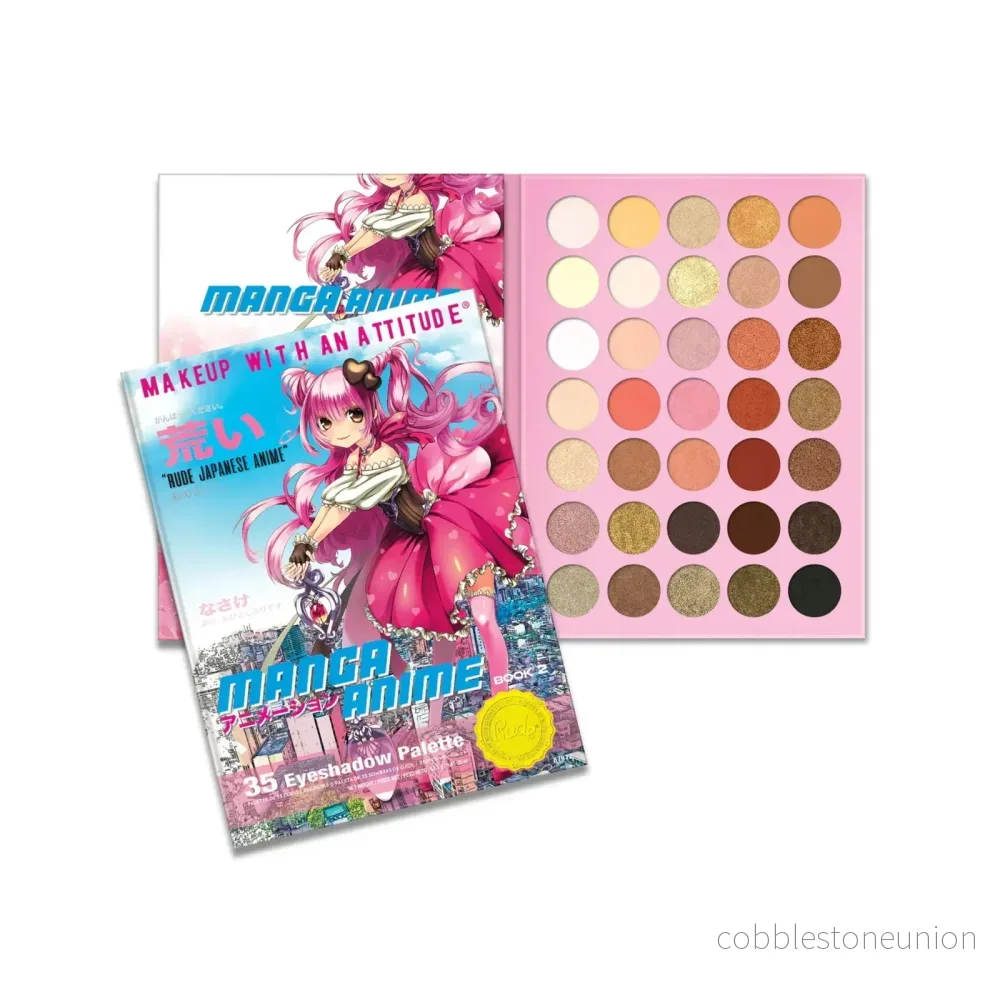 Rude Cosmetics, Manga Anime Book 2, Ögonskuggspalett, 35 nyanser Rude Cosmetics, Manga Anime Book 2, Ögonskuggspalett, 35 nyanser