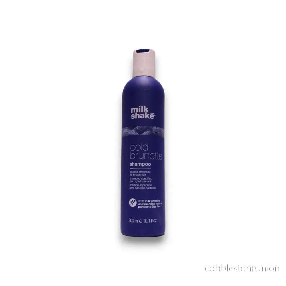 Milk Shake, kall brunett, Moringaolja, Hårschampo, Tar bort varma toner – röd/orange, 300 ml Milk Shake, kall brunett, Moringaolja, Hårschampo, Tar bort varma toner – röd/orange, 300 ml