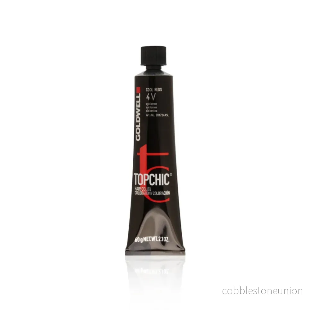 Goldwell, TopChic, Permanent Hair Color, 4V Medium Brown Violet, 60 ml Goldwell, TopChic, Permanent Hair Color, 4V Medium Brown Violet, 60 ml