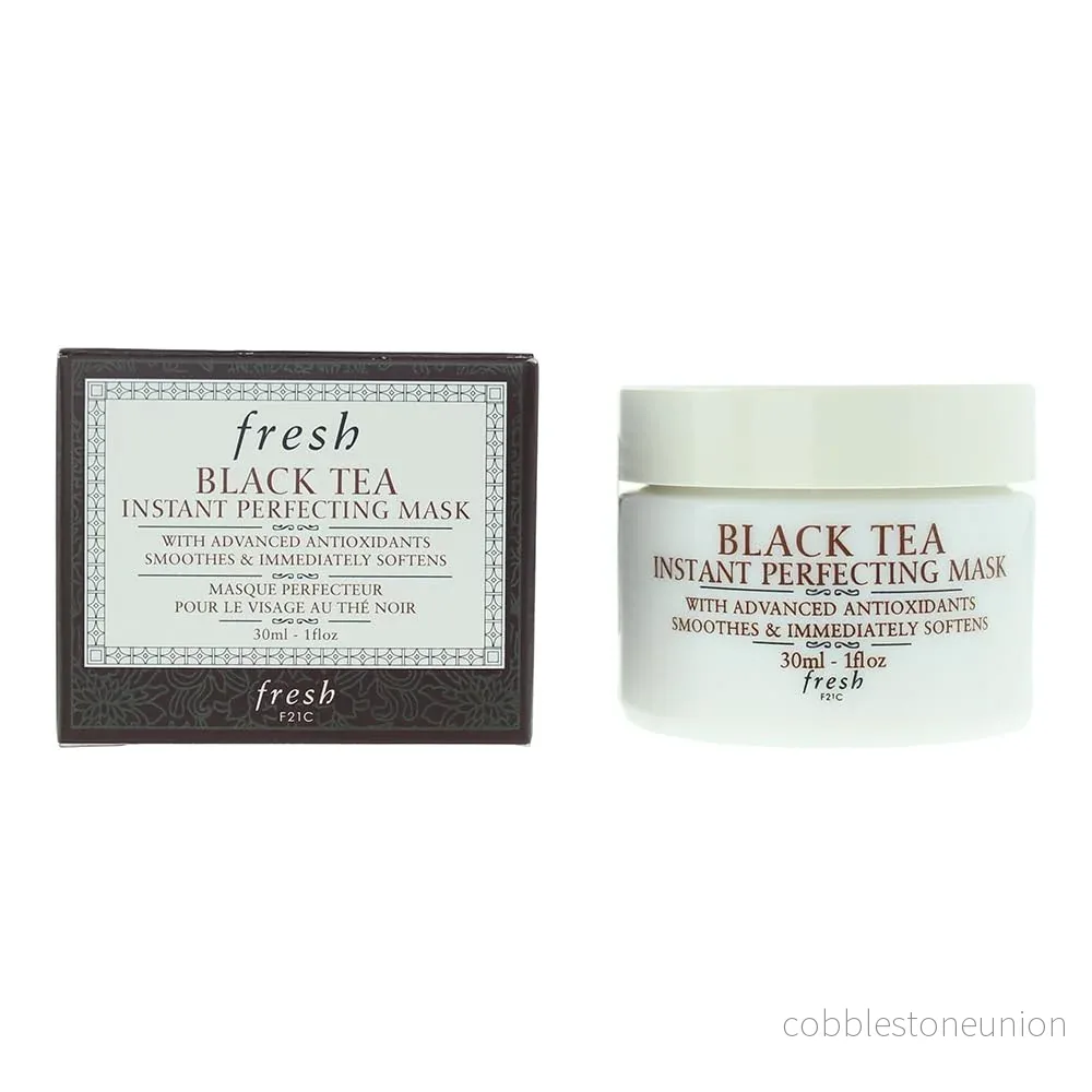 Fresh, Svart te, Slät, Antioxidanter, Gelmask, För ansiktet, 30 ml Fresh, Svart te, Slät, Antioxidanter, Gelmask, För ansiktet, 30 ml