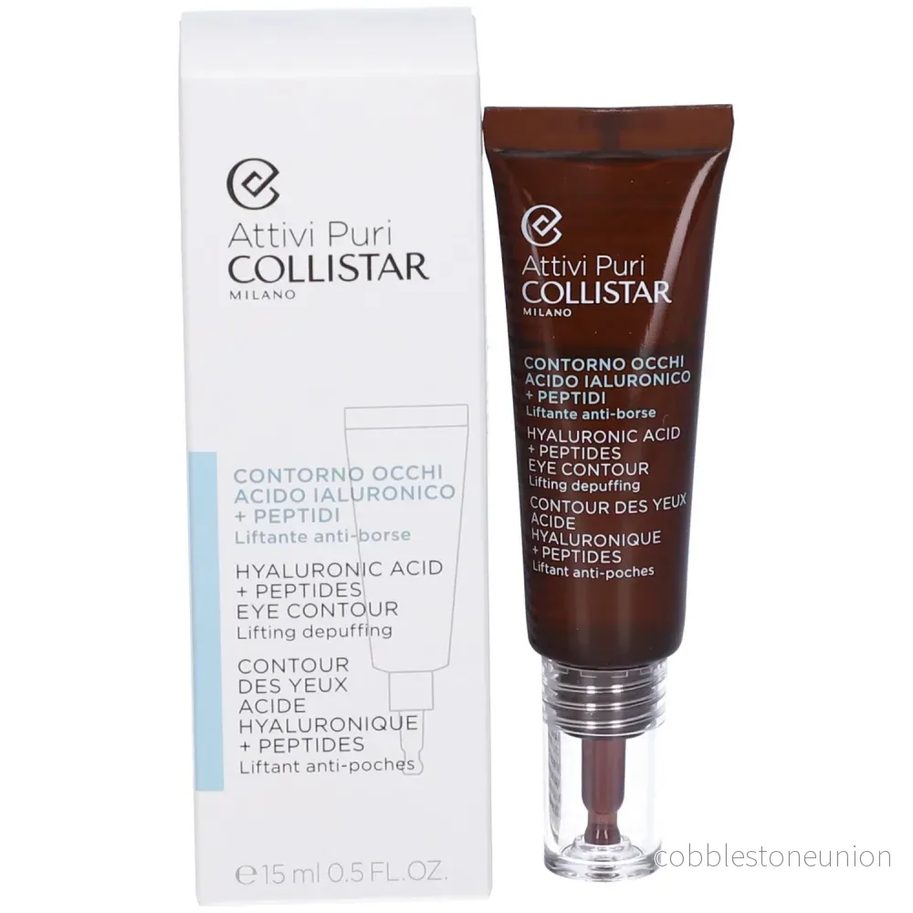 Collistar, Attivi Puri, Hyaluronic Acid + Peptide, Lyft och avsvällning, Dagligen, Ögonserum, 15 ml - Bild 2