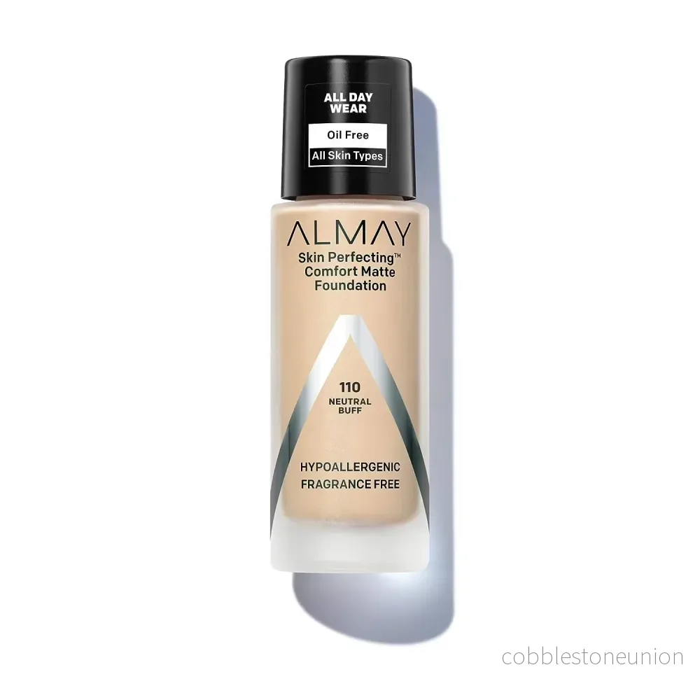 Almay, Skin Perfecting Comfort, Matt, Flytande foundation, 110, Neutral Buff, SPF 15, 30 ml Almay, Skin Perfecting Comfort, Matt, Flytande foundation, 110, Neutral Buff, SPF 15, 30 ml