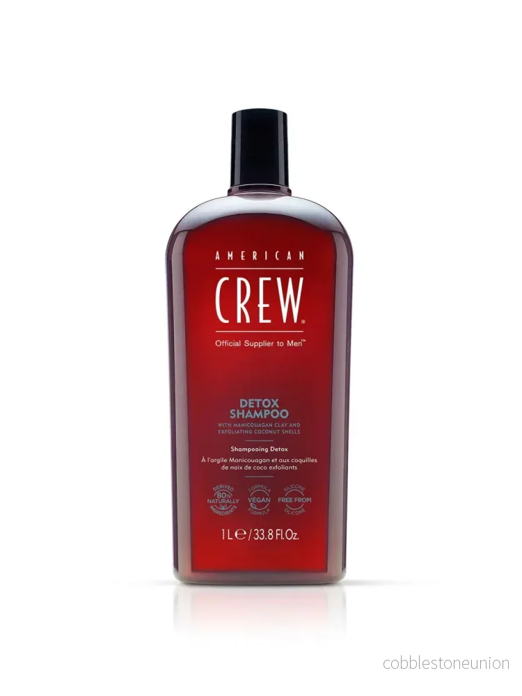 American Crew, Detox, Vegan, Schampo, För reglering av överflödig talg, 1000 ml