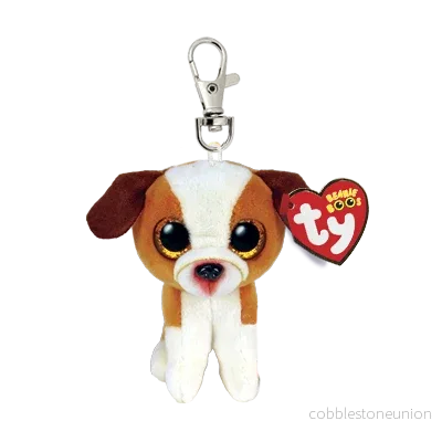 TY Beanie Boos Clip-On Hugo The Brown And White Dog TY Beanie Boos Clip-On Hugo The Brown And White Dog