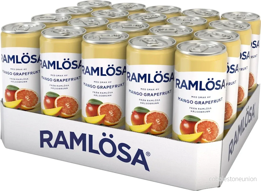 Ramlösa Mango Grapefrukt 33cl burk 20-pack - Bild 2