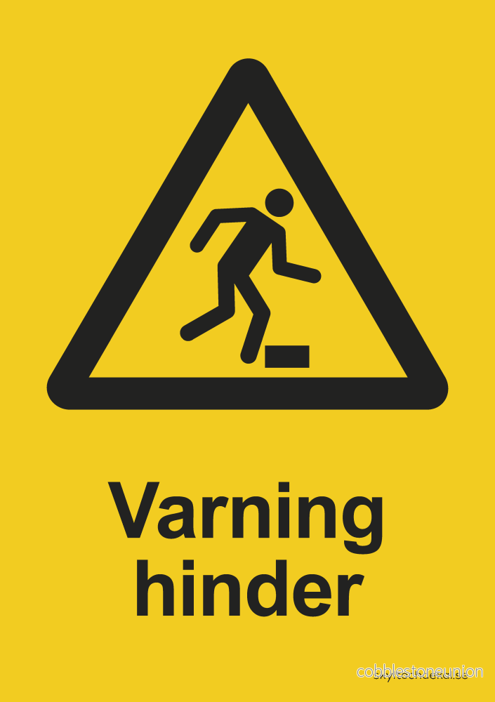 Varning hinder