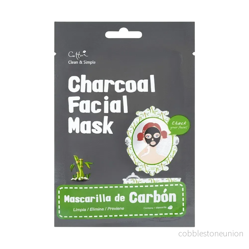 Cettua, Cettua, Charcoal, Eliminates Impurities, Sheet Mask, For Face, 20 g