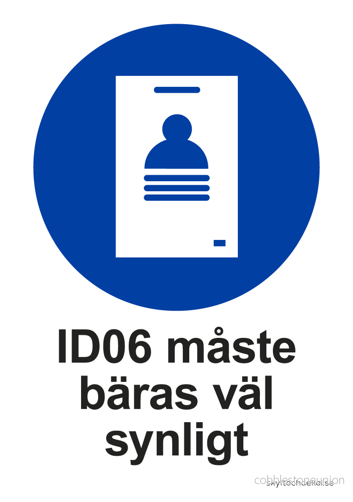 ID06 måste bäras väl synligt ID06 måste bäras väl synligt