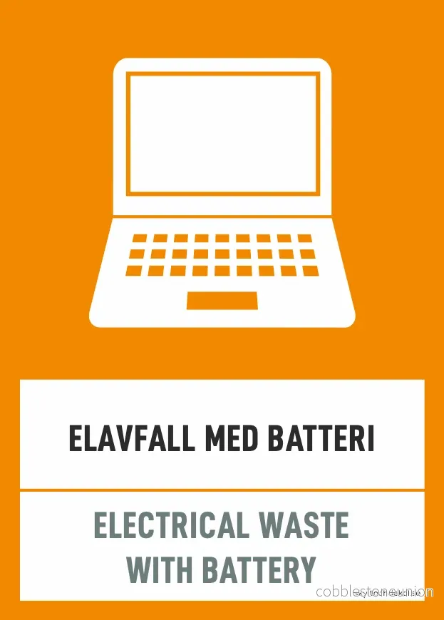 Elavfall med batteri