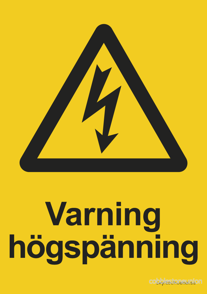 Varning högspänning