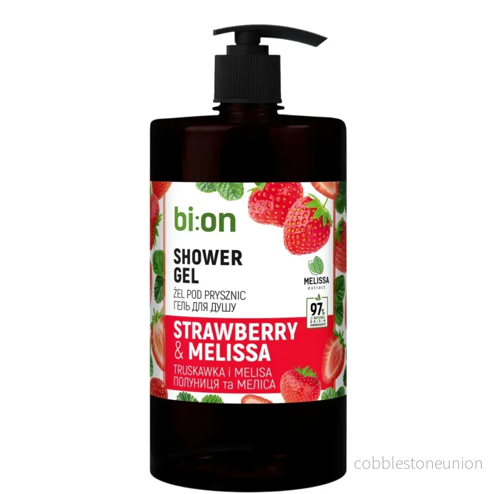 Bio Naturell, Bio Naturell, Strawberry & Melisa, Duschgel, För alla hudtyper, 946 ml Bio Naturell, Bio Naturell, Strawberry & Melisa, Duschgel, För alla hudtyper, 946 ml