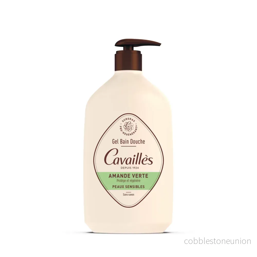 Roge Cavailles, Roge Cavailles, Green Almond, Regenerering, Duschgel, För känslig hud, 1000 ml