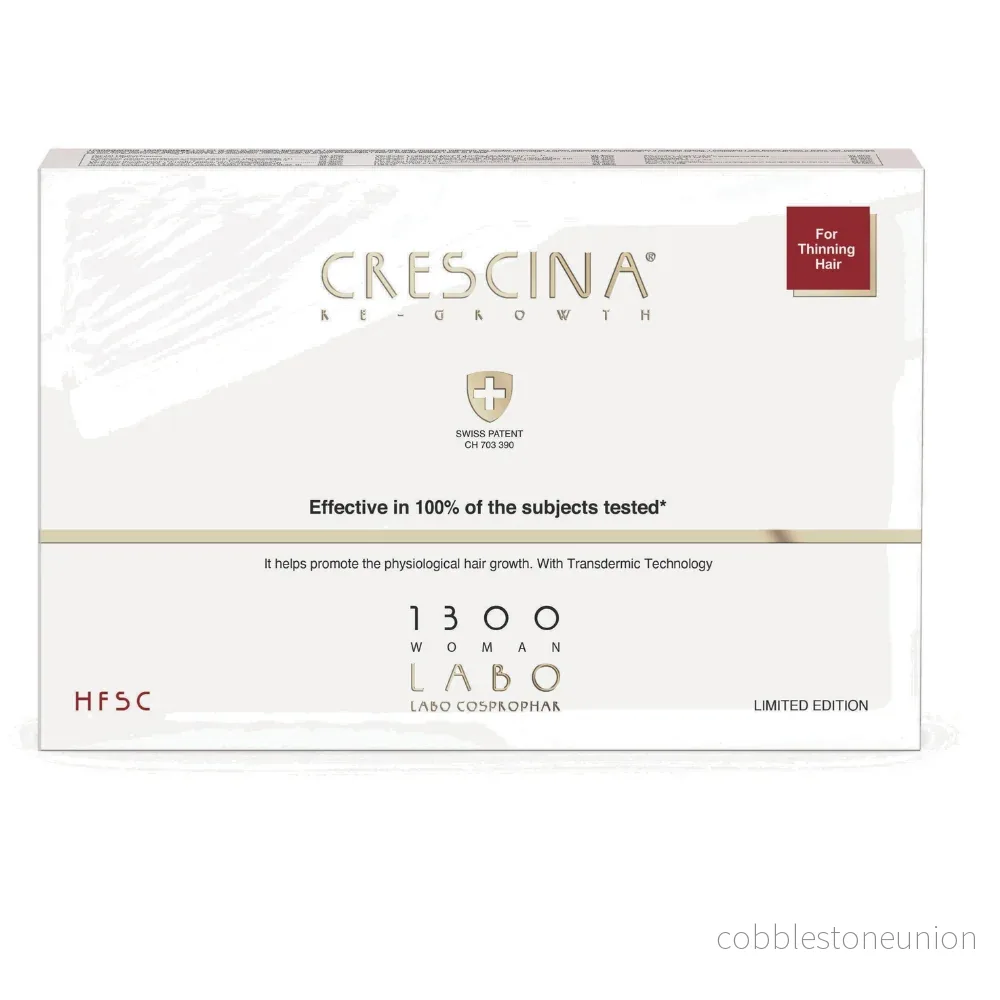 Set, Labo Suisse, Crescina, Transdermic HFSC 1300, Tillväxtstimulerande, Ampullserum, För hårbotten, För kvinnor, 5 st, 3,5 ml