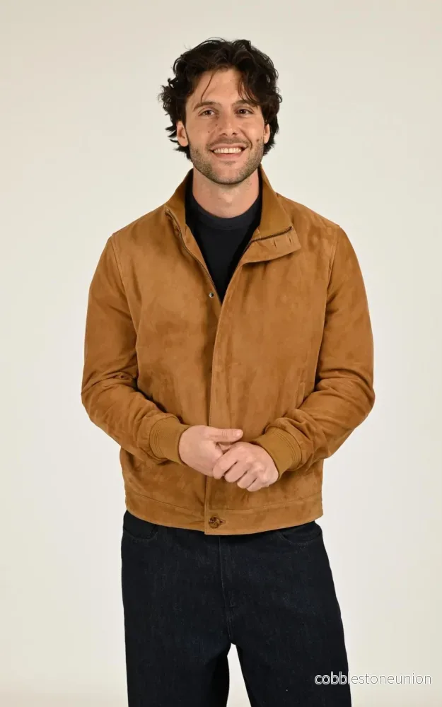 Ziggy Cognac Suede Jacket – Men Ziggy Cognac Suede Jacket – Men
