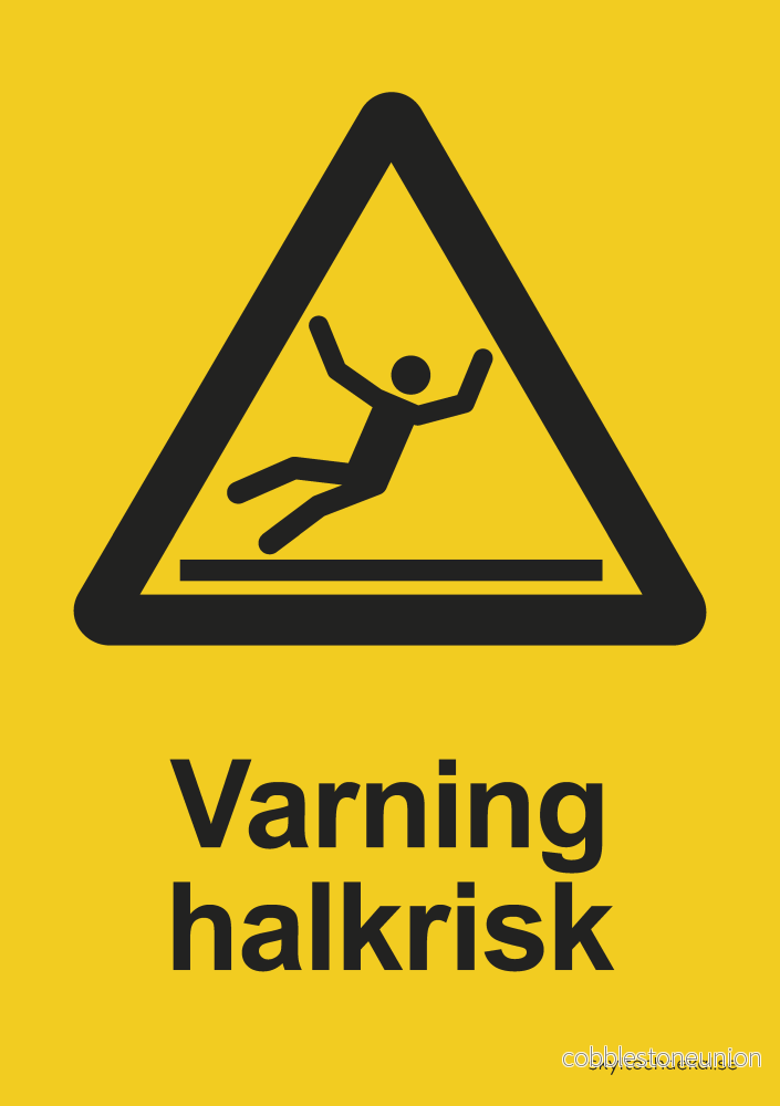 Varning halkrisk