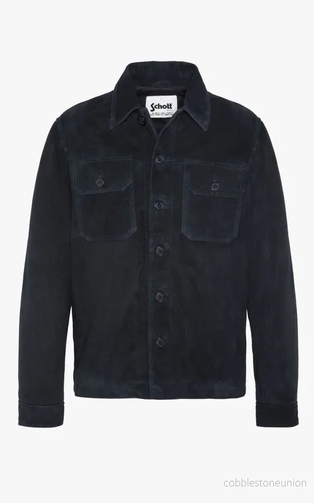 LCBRONXS Navy Blue Suede Jacket – Men LCBRONXS Navy Blue Suede Jacket – Men