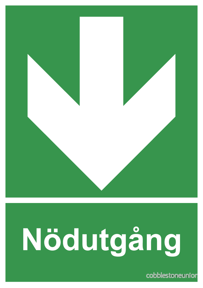 Nödutgång pil ner Nödutgång pil ner