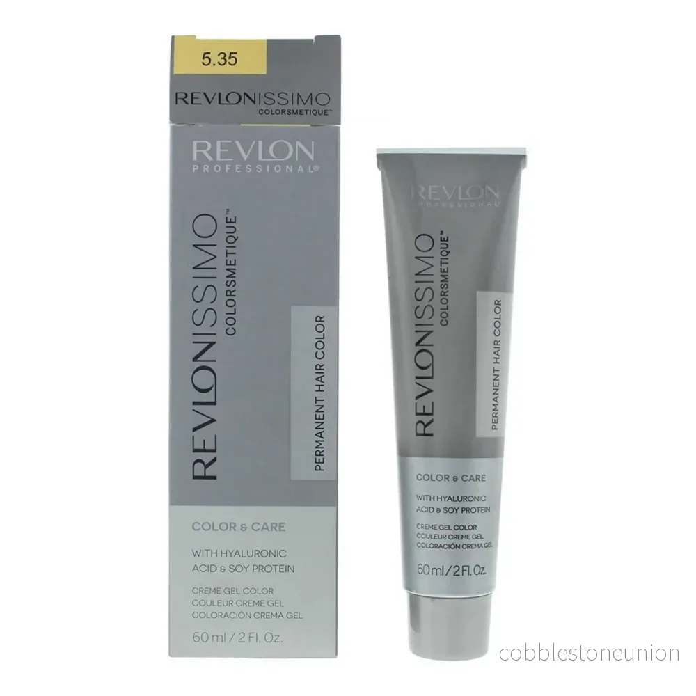Revlon, Revlonissimo Colorsmetique, Permanent Hair Color, 5.35 Ljus bärnstensbrun, 60 ml