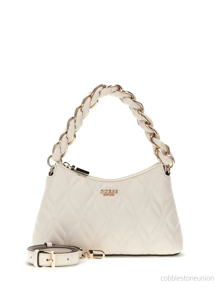 Guess Axelväska Maxine mini offwhite - Bild 3