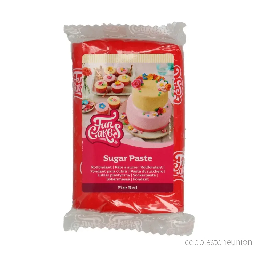 FunCakes Sockerpasta 250g - Fire Red