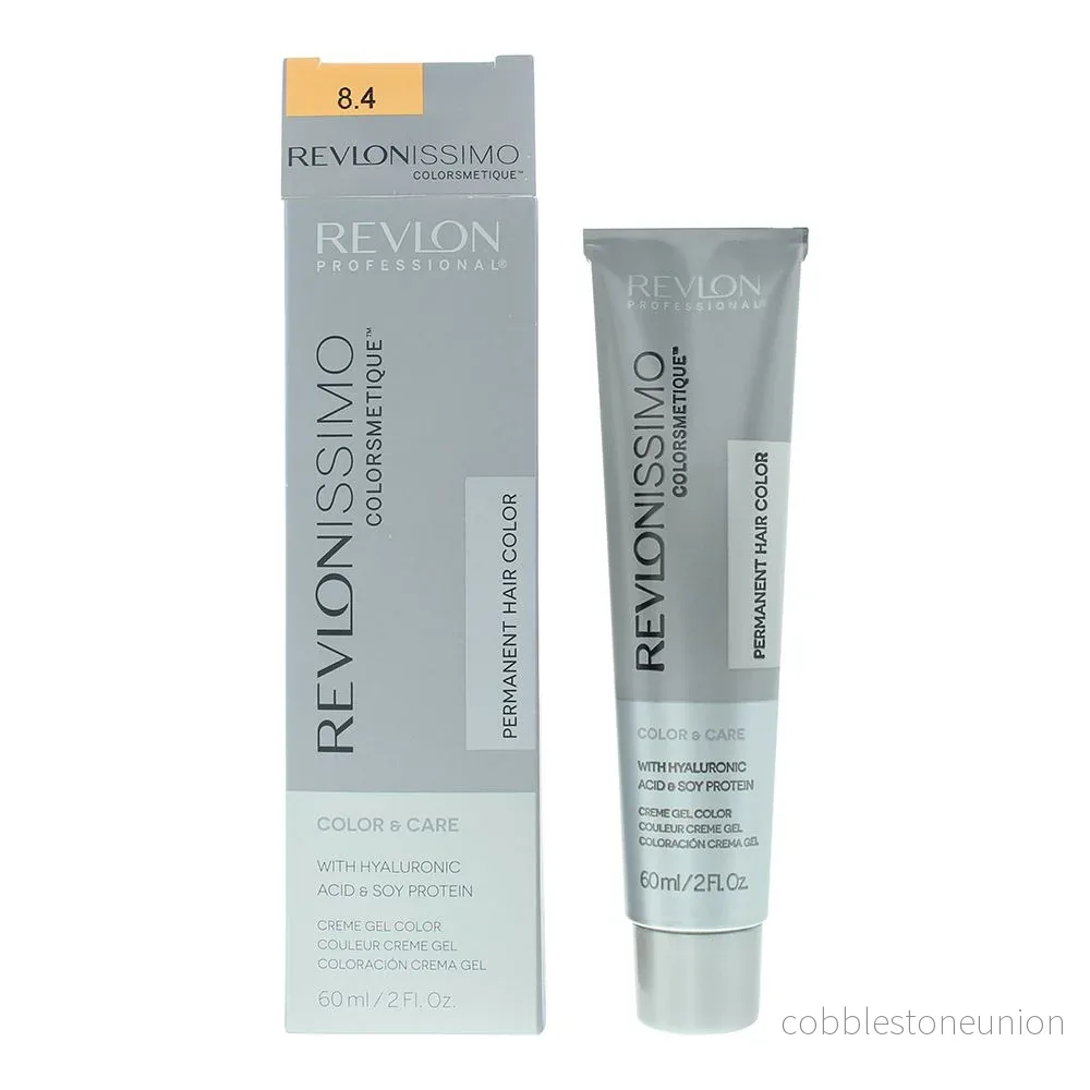Revlon, Revlonissimo Colorsmetique, Permanent Hair Color, 8.4 Light Copper Blonde, 60 ml
