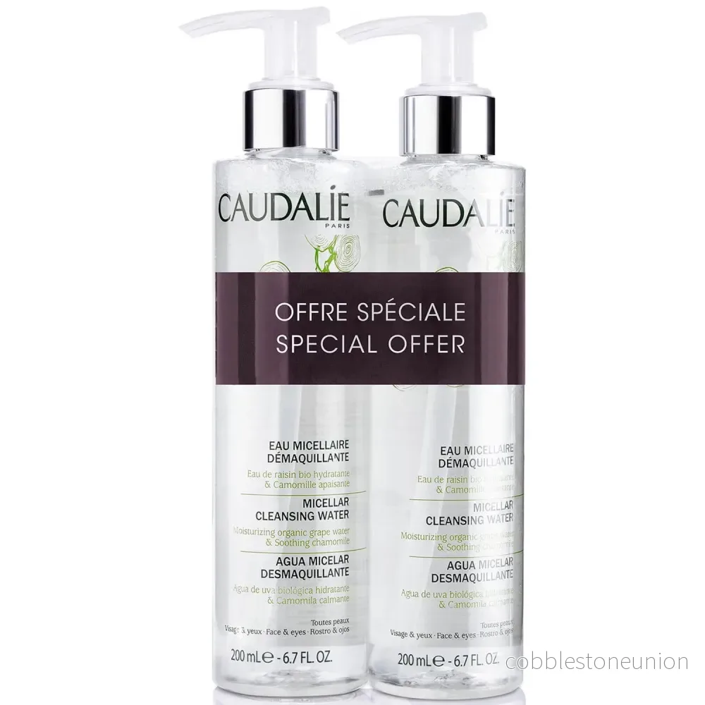 Duo-set, Caudalie, Caudalie, Rengöring, Micellärvatten, För alla hudtyper, 2 st, 200 ml Duo-set, Caudalie, Caudalie, Rengöring, Micellärvatten, För alla hudtyper, 2 st, 200 ml