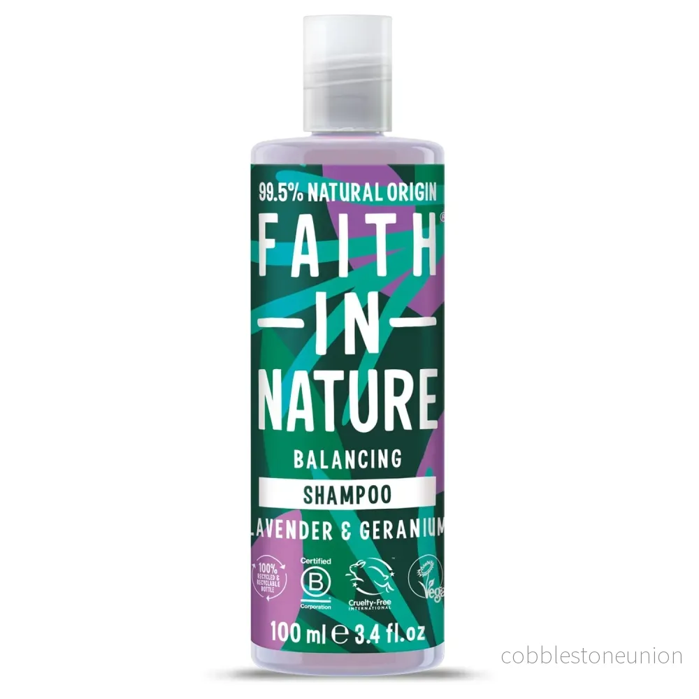 Faith In Nature, Lavender & Geranium, Hårschampo, Balansering, 100 ml Faith In Nature, Lavender & Geranium, Hårschampo, Balansering, 100 ml