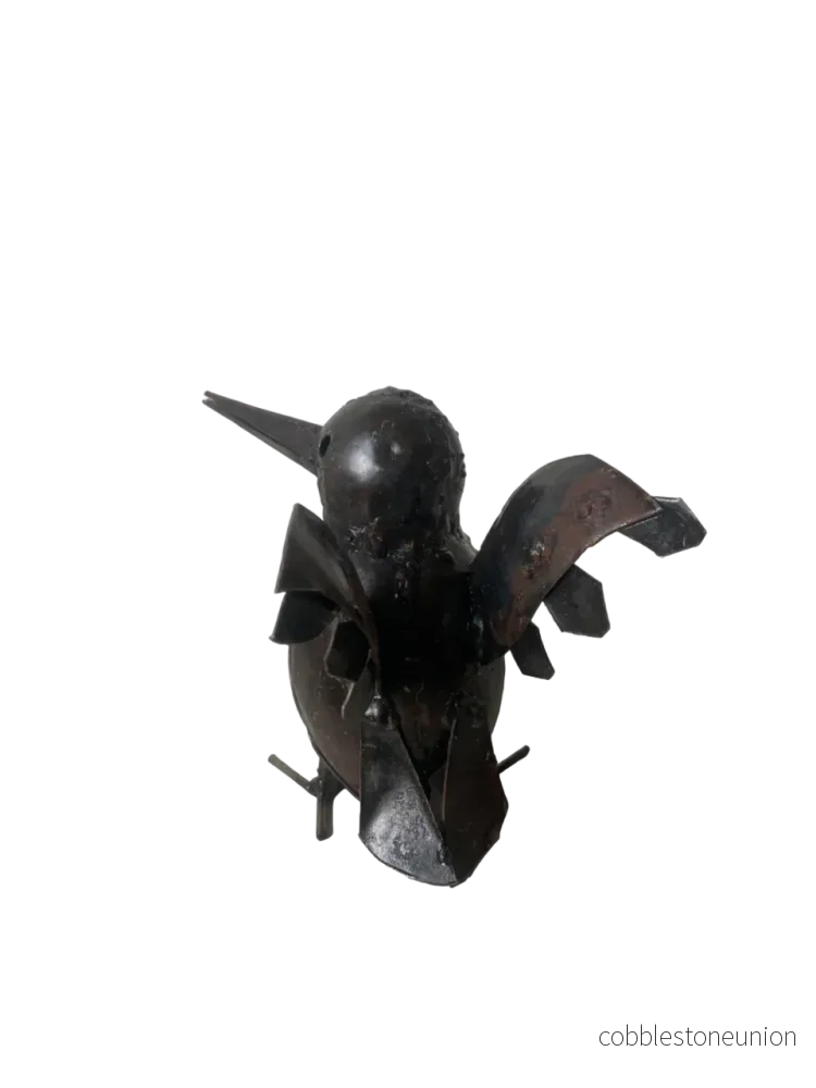 Kungsfiskare Flygande 14 cm - Återvunnen Metallkonst från Zimbabwe - Bild 3