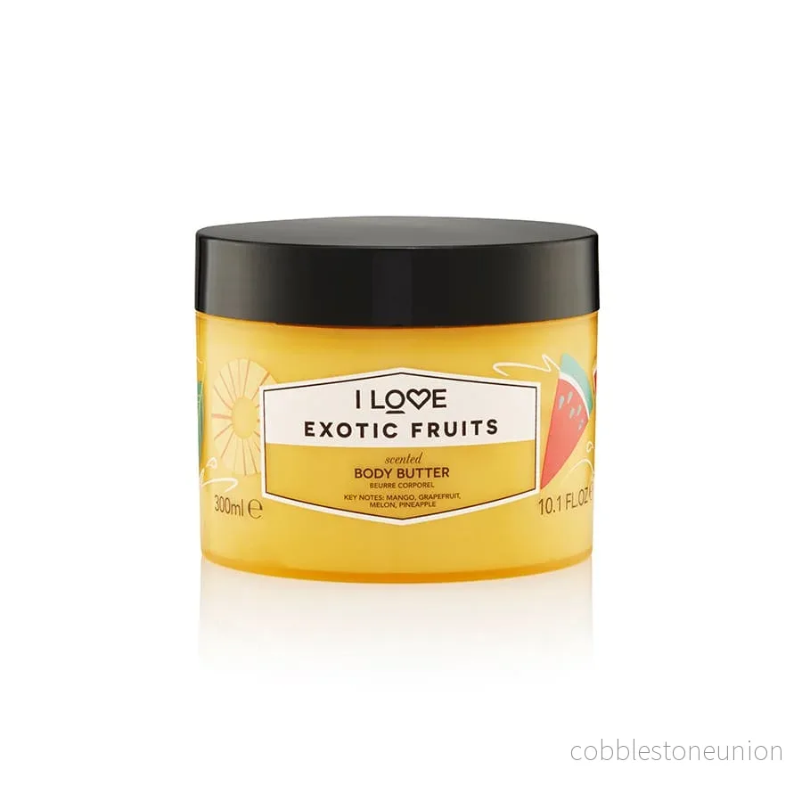 I Love, Signature Collection, Vegan, Fuktighetsgivande, Exotiska frukter, Body butter, 330 ml