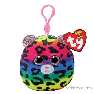 TY Squishy Beanies Clip-On Dotty The Leopard