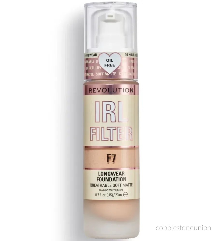 Makeup Revolution, IRL Filter, Oil-free, Longwear, Cream Foundation, F7, 23 ml