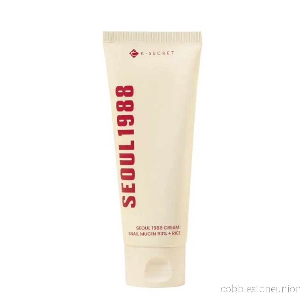 K-Secret, Seoul 1988, Snail Mucin 93% + Rice, Moisturizing and Soothing, Cream, For face, 100 ml