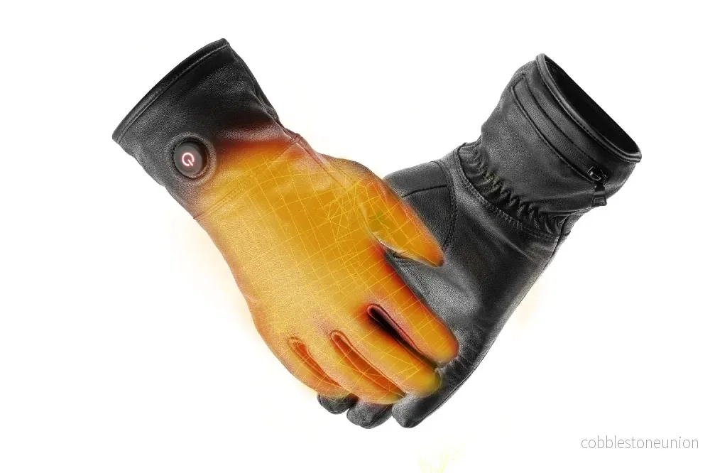 Uppvärmda handskar i skinn – Single Heating - Bild 2