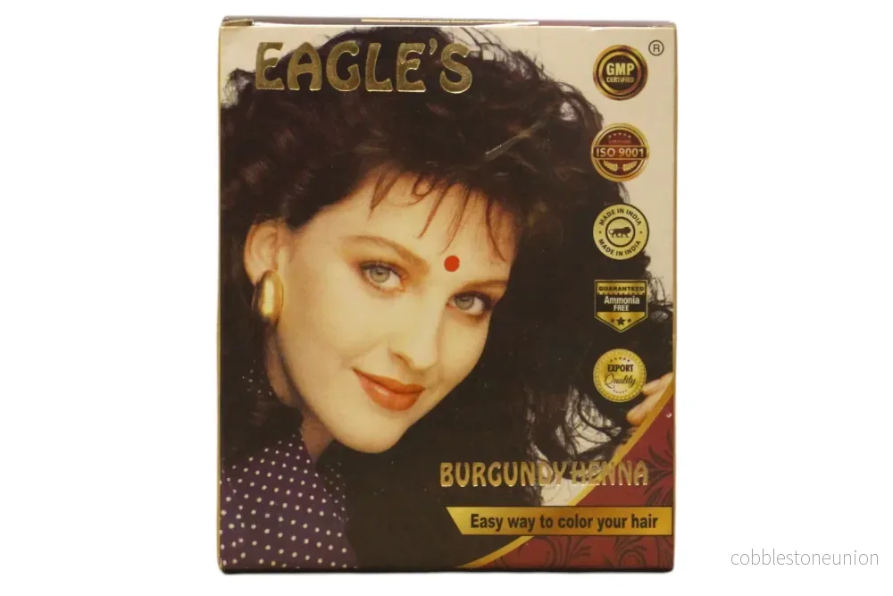 Set, Eagles, Henna Hair Color, Permanent hårfärg, Burgundy, 6 st, 10 g