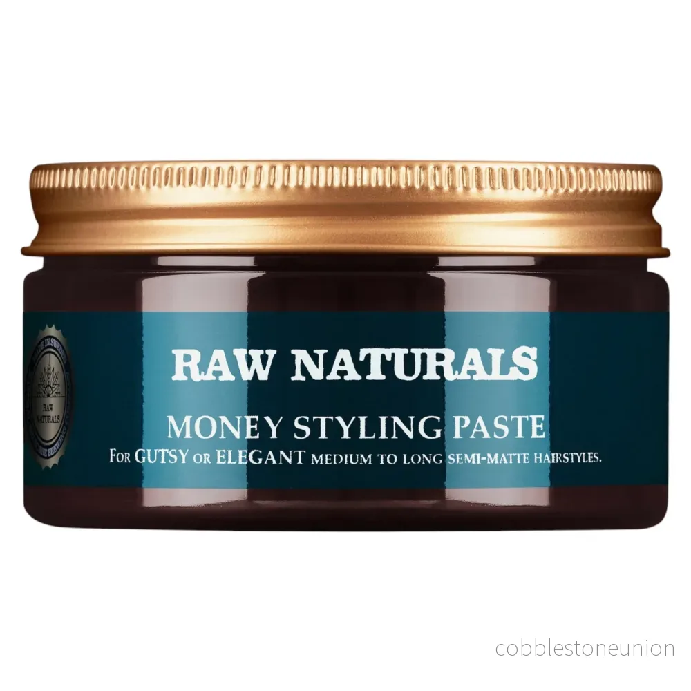 Raw Naturals, Money Styling, Parabenfri, Hårstylingspasta, Fast stadga, Medel till hög, Hår, 100 ml Raw Naturals, Money Styling, Parabenfri, Hårstylingspasta, Fast stadga, Medel till hög, Hår, 100 ml