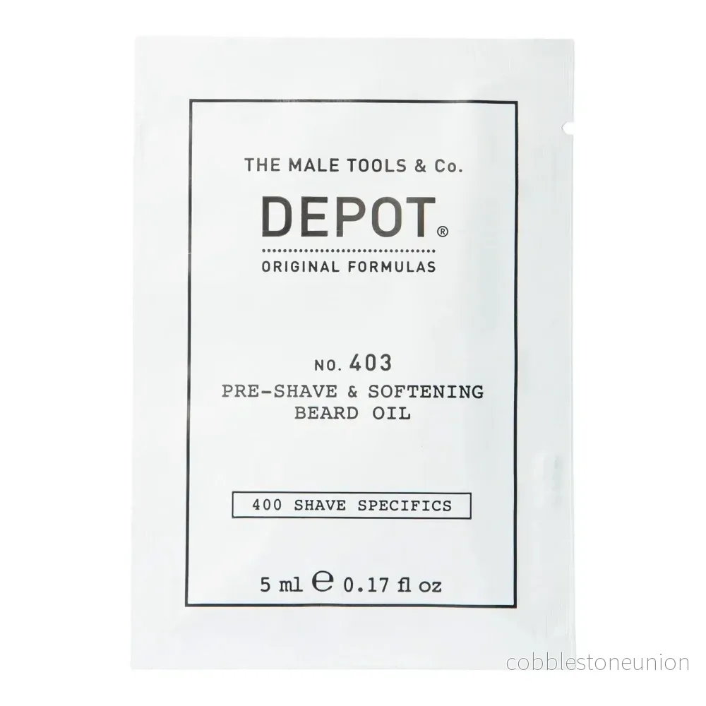 Depot, 400 Shave Specifics No. 403, Fresh Black Pepper, Mjukgörande, Rakolja, 5 ml