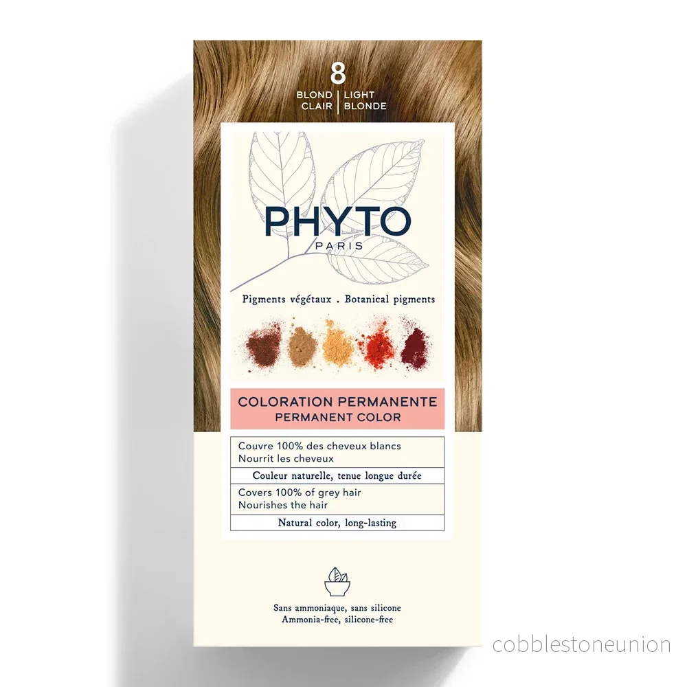 Phyto, Color, Permanent hårfärg, 8 Ljusblond, 50 ml Phyto, Color, Permanent hårfärg, 8 Ljusblond, 50 ml