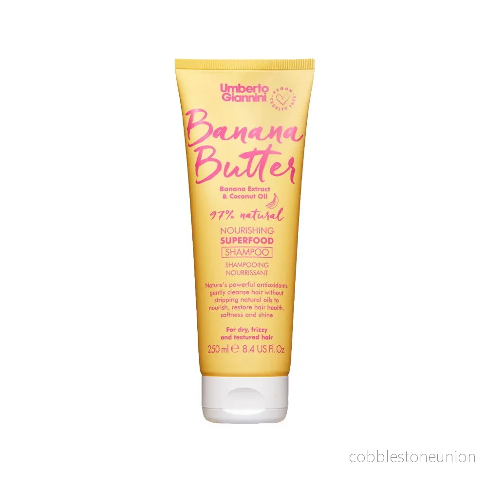 Umberto Giannini, Banana Butter, Vegan & Cruelty-Free & Natural Ingredients, Hårschampo, Nourishing & Moisturising, 250 ml