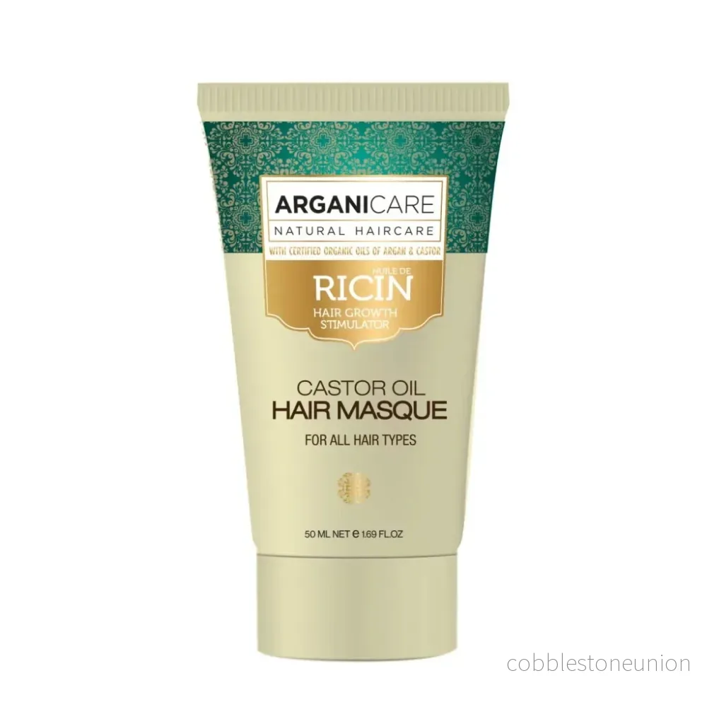 Arganicare, Castor Oil, Hårbehandlingskräm mask, För tillväxtstimulering, 50 ml