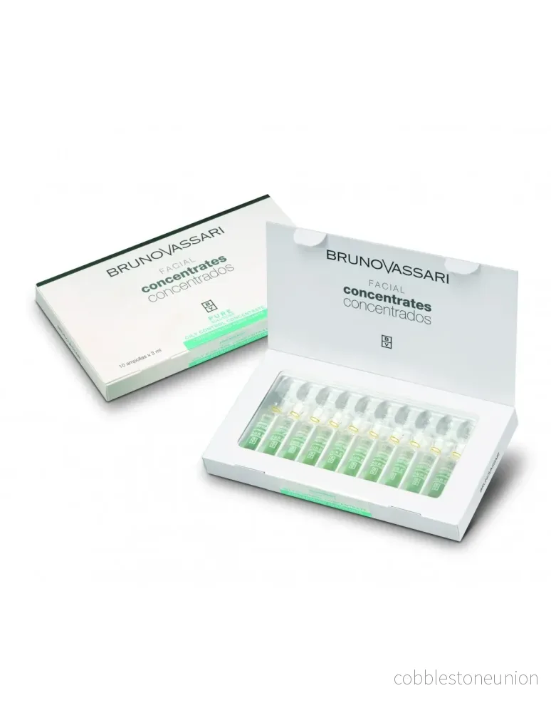 Set, Bruno Vassari, Pure Solutions, Niacinamid, Renande, Ampullbehandlingsserum, Mot oljighet, För ansiktet, För kvinnor, 10 st, 3 ml