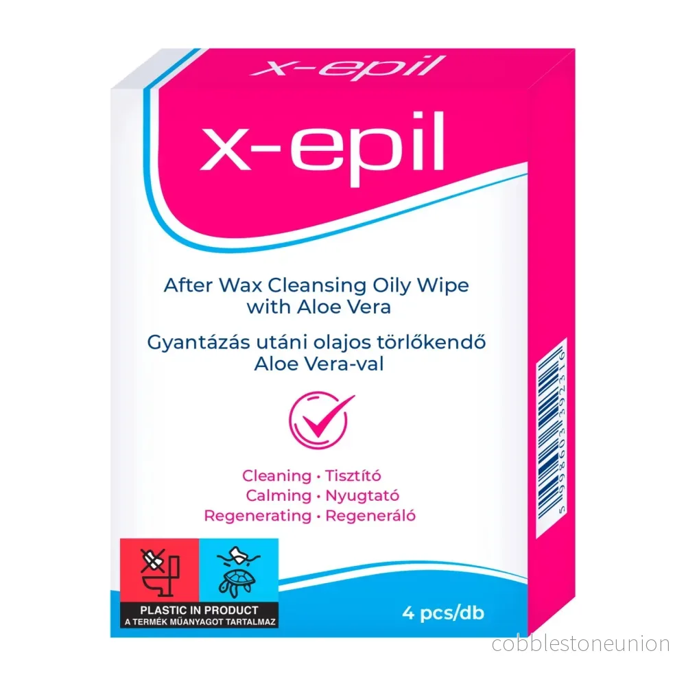 X-Epil, After Waxing Oily Wipes, Rengöringsservetter, 4 st X-Epil, After Waxing Oily Wipes, Rengöringsservetter, 4 st