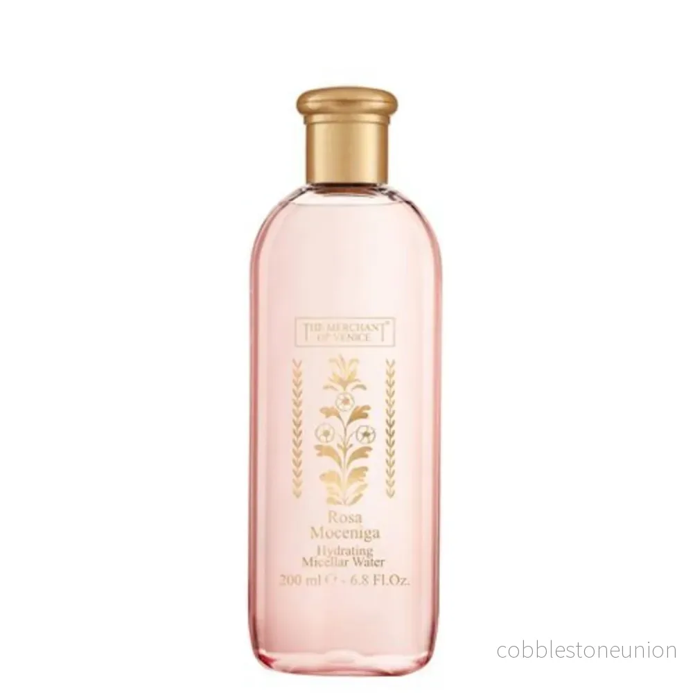 The Merchant Of Venice, Rosa Moceniga, Essensen av Rosa Moceniga, Återfuktar och fräschar upp huden, Micellärt vatten, Alla hudtyper, inklusive känslig hud, 200 ml